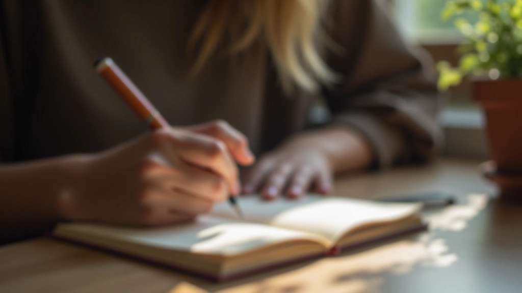 Osoba píše v sešitě